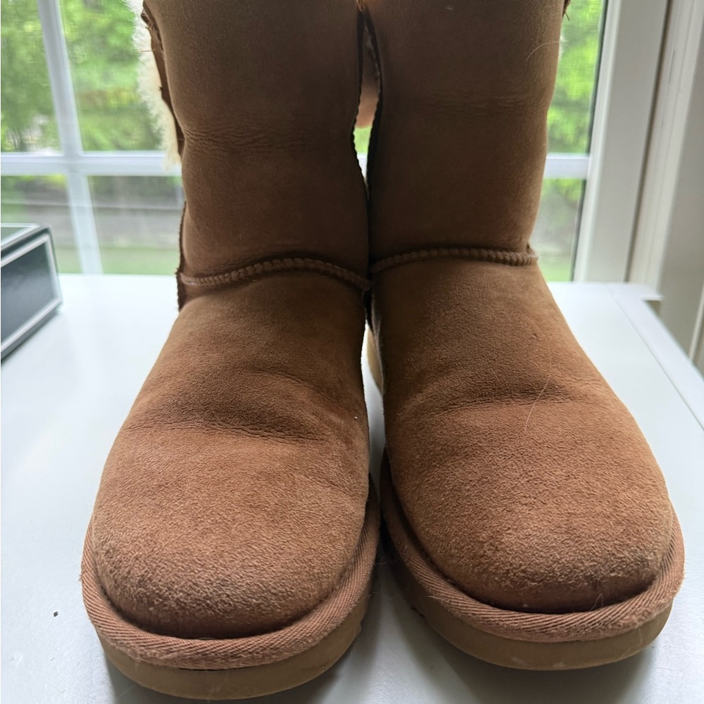 UGG Chestnut Brown Suede Shearling Ankle Boots